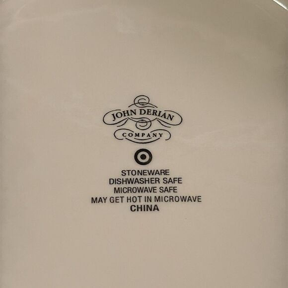 John Derian 1pc Stoneware Feather Salad Plate in Blue - Picture 5 of 11